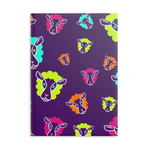 Un Purple Pattern 8.5in x 11in Hardcover Notebook with Puffy Covers