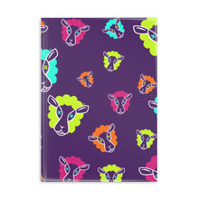 Load image into Gallery viewer, Un Purple Pattern 8.5in x 11in Hardcover Notebook with Puffy Covers