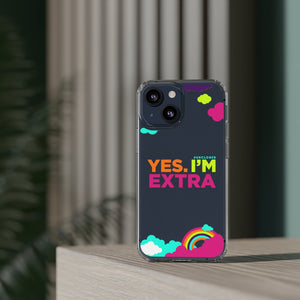 "Yes. I'm Extra" UnCloned® Clear Phone Case (iPhone)
