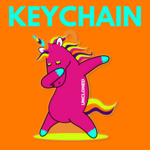 Dabbing Unicorn Keychain