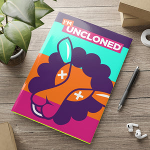 "I'm UnCloned" 8.5in x 11in Hardcover Notebook with Puffy Covers