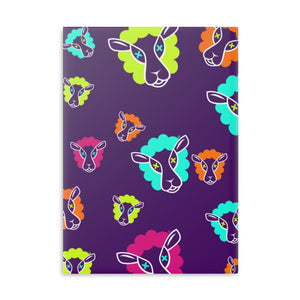 Un Purple Pattern 8.5in x 11in Hardcover Notebook with Puffy Covers