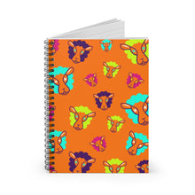 Load image into Gallery viewer, UnCloned® Orange Un Pattern Spiral Notebook - Ruled Line