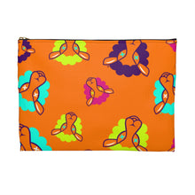 Load image into Gallery viewer, Orange Un® All Over Pattern Accessory Pouch