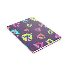 Load image into Gallery viewer, Un Purple Pattern 8.5in x 11in Hardcover Notebook with Puffy Covers