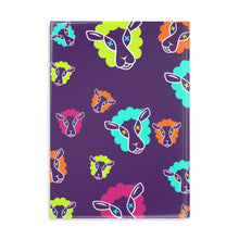 Load image into Gallery viewer, Un Purple Pattern 8.5in x 11in Hardcover Notebook with Puffy Covers